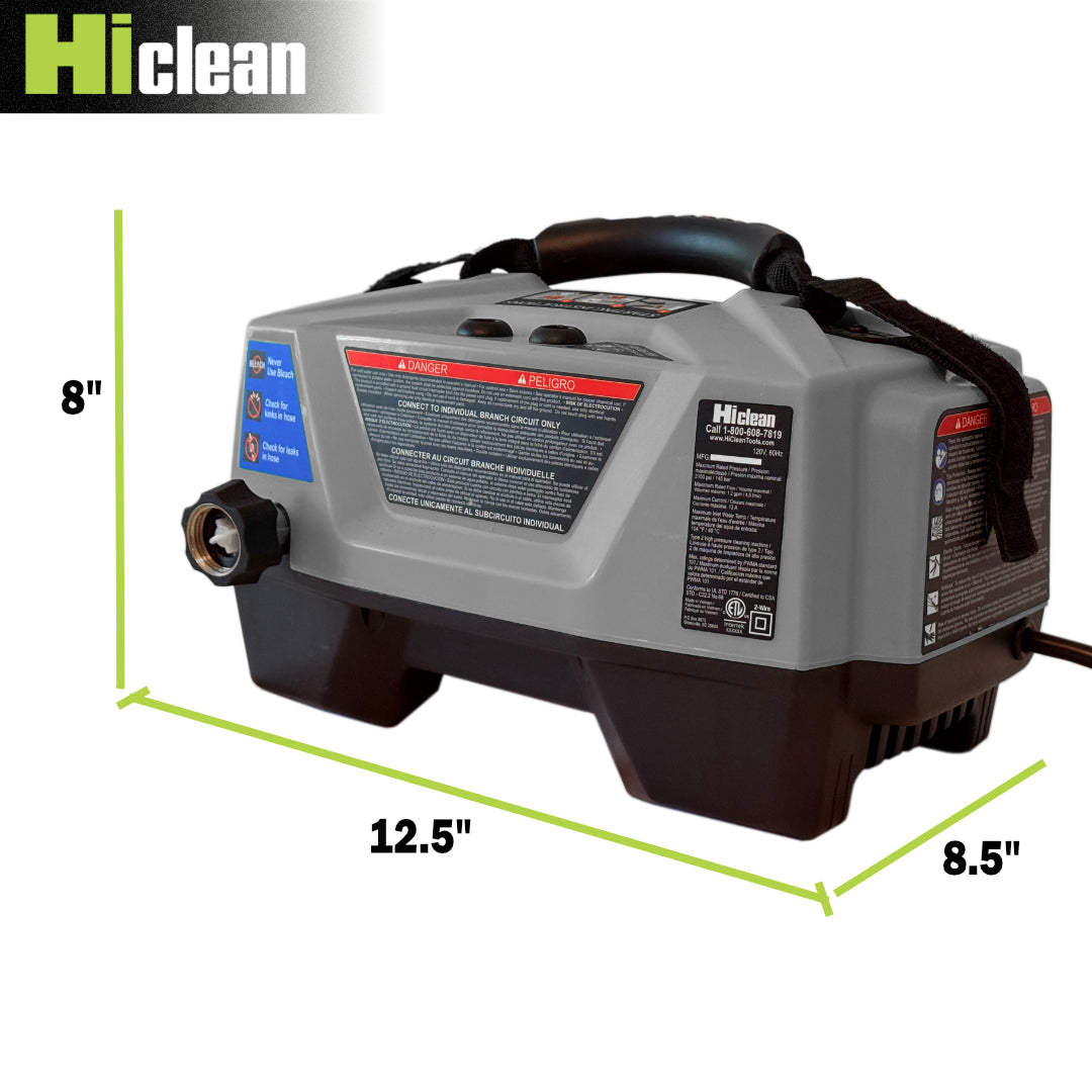 Hiclean Electric Pressure Washer, 1800 Max PSI, Ultra Compact