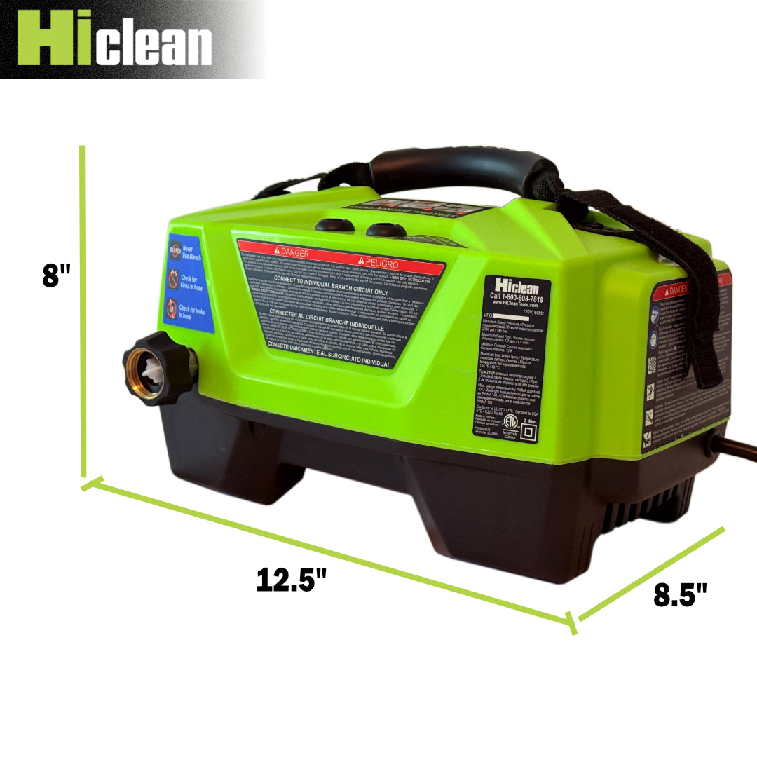 Hiclean Premium Electric Pressure Washer, 2100 Max PSI, Ultra Compact