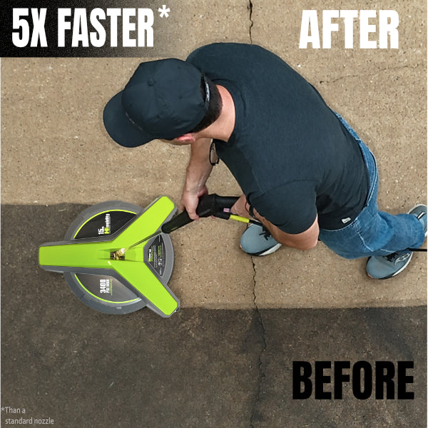 Hiclean Universal 15-inch Pressure Washer Surface Cleaner with 3 Wheels - 3400 Max PSI, 1/4-inch Connector