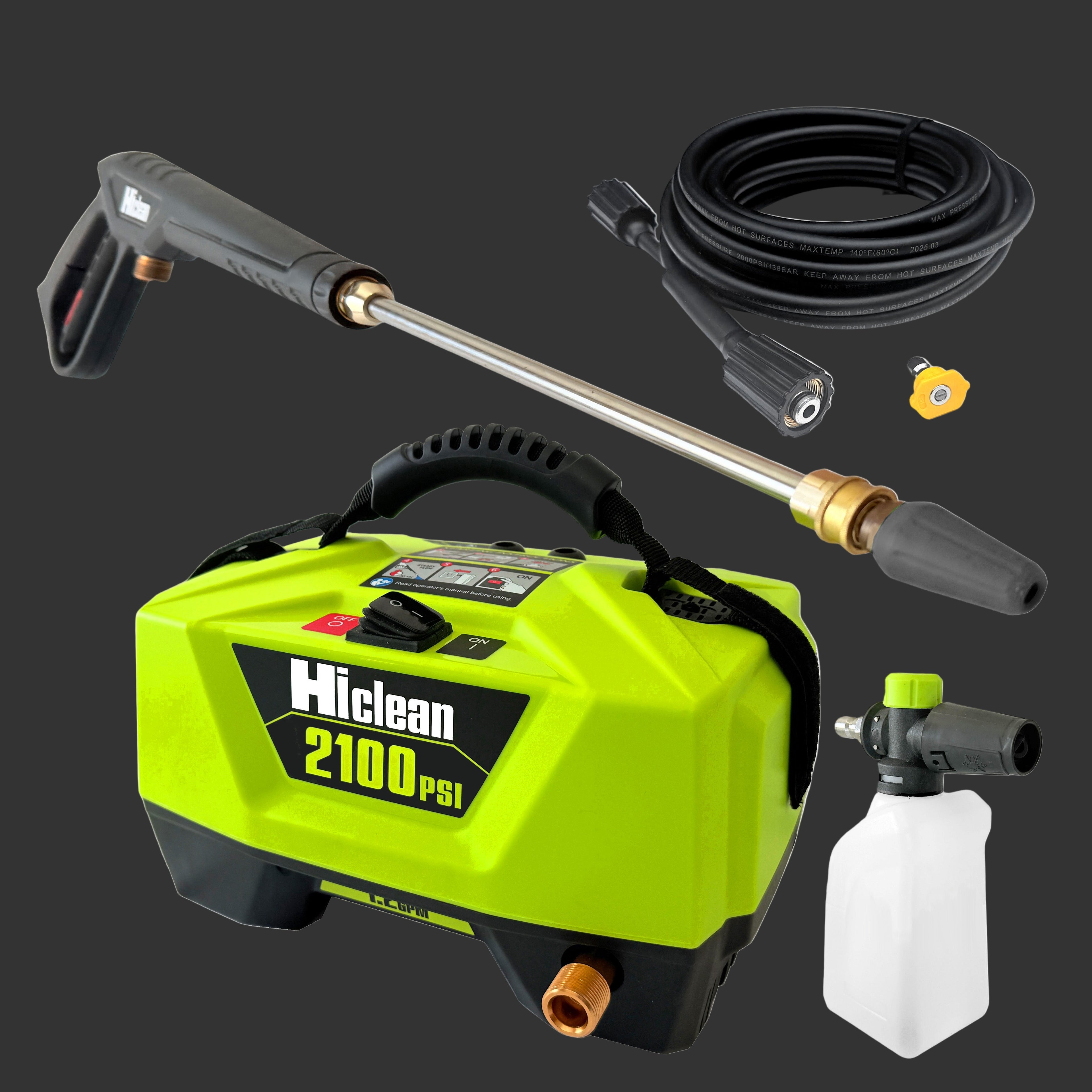 Premium Electric Pressure Washer, 2100 PSI, Compact Portable Power Washer