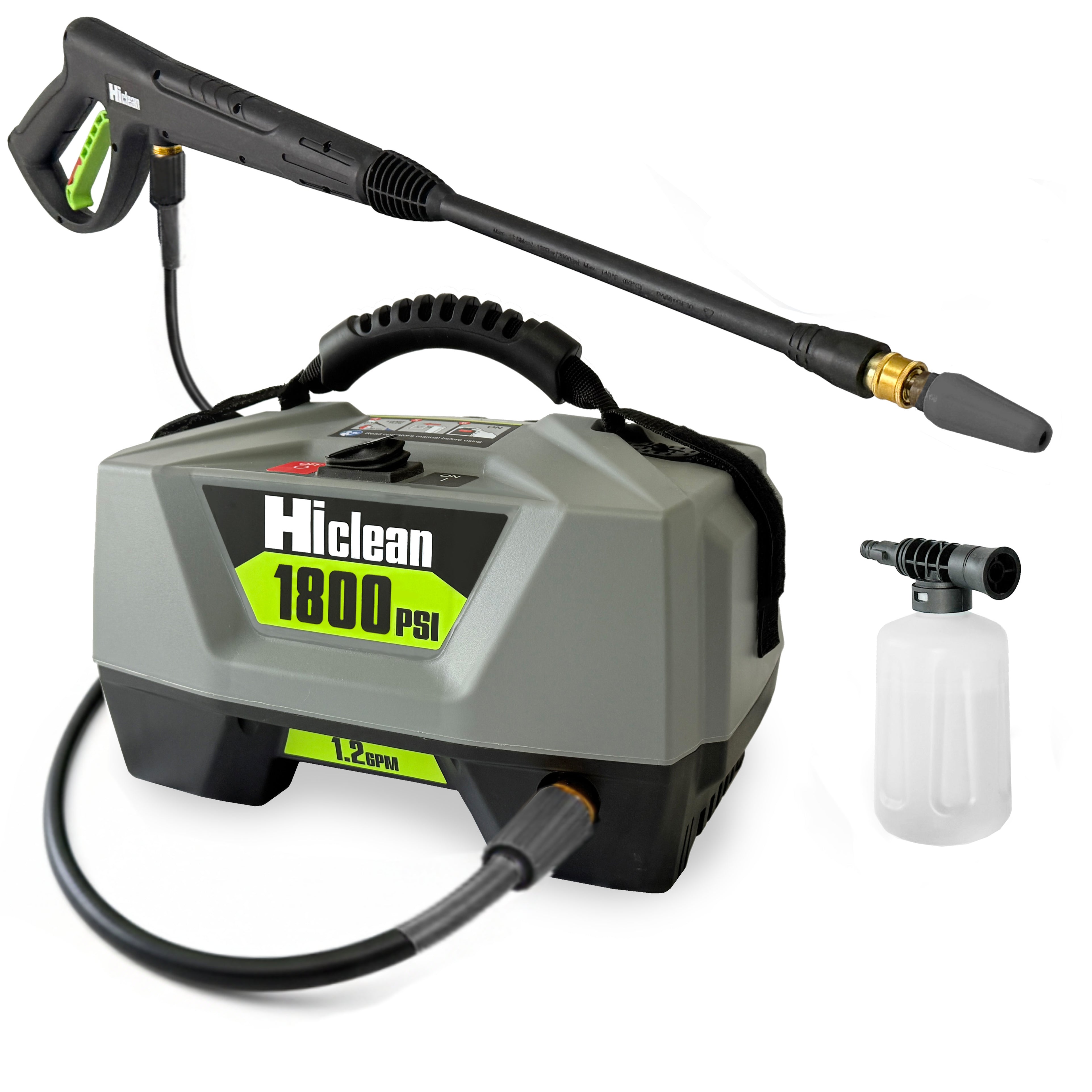 Hiclean 1800 PSI Electric Pressure Washer | Small + Durable Hiclean 1800 PSI Electric Pressure Washer | Small + Durable