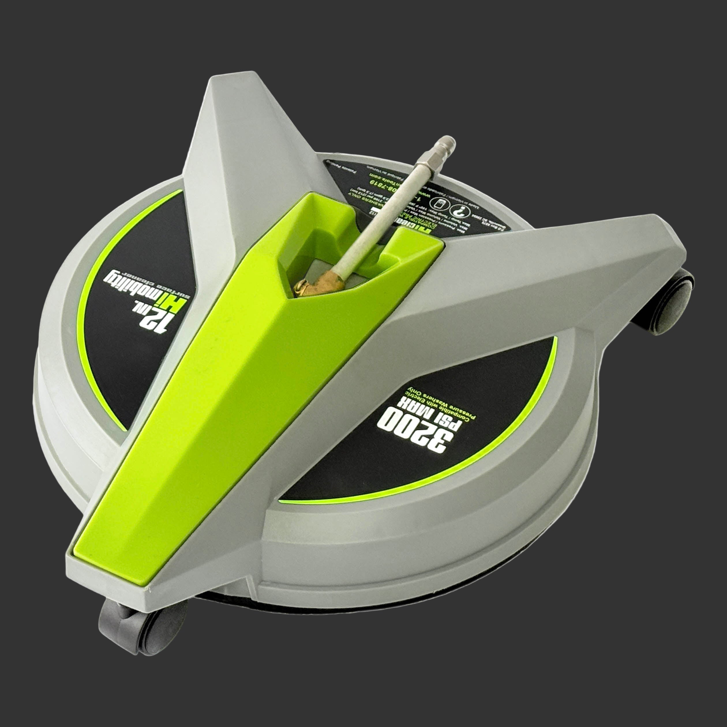 Electric Pressure Washer Surface Cleaner with Wheels, 12" Wide Attachment