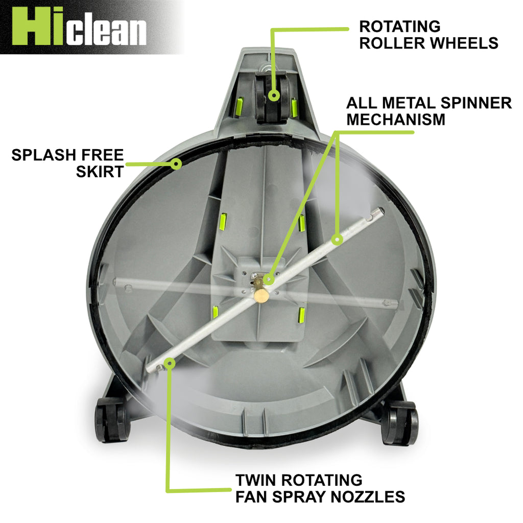 Electric Pressure Washer Surface Cleaner with Wheels, 12" Wide Attachment