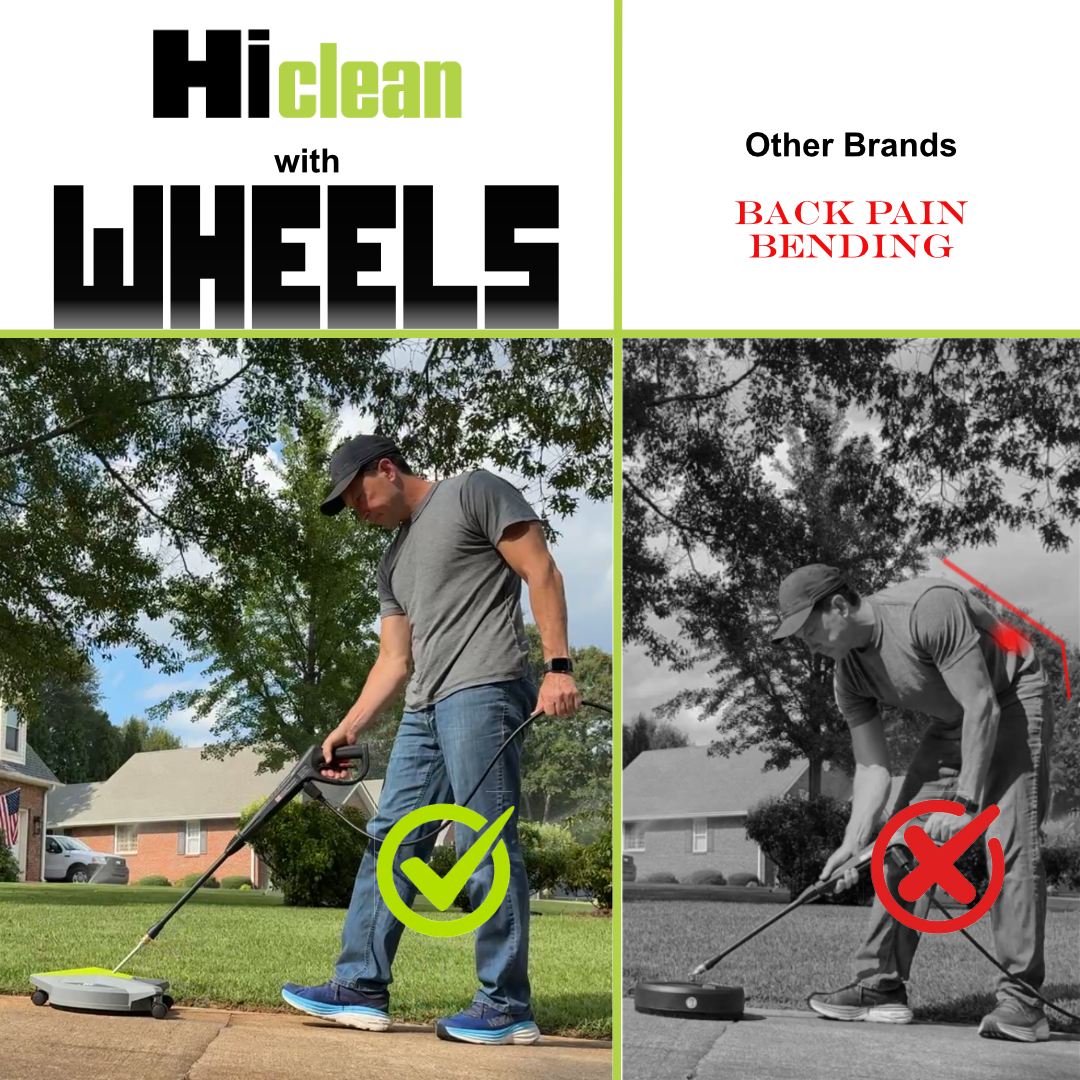 Gas Pressure Washer Surface Cleaner with Wheels, 15" Wide Attachment