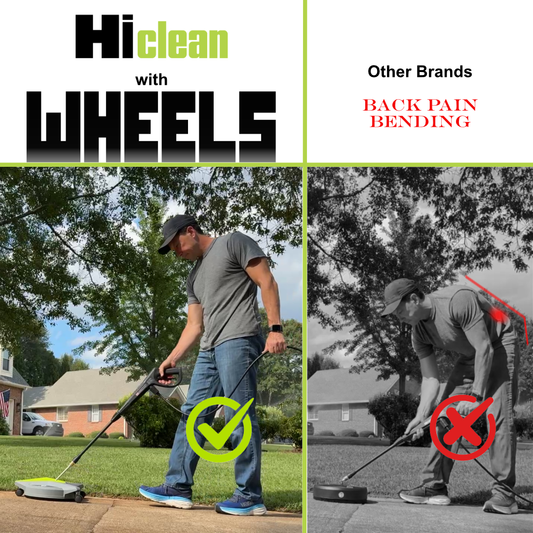 Electric Pressure Washer Surface Cleaner with Wheels, 12" Wide Attachment