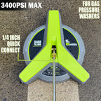 Gas Pressure Washer Surface Cleaner with Wheels, 15" Wide Attachment