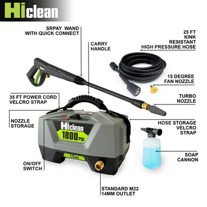 1800 PSI Electric Pressure Washer