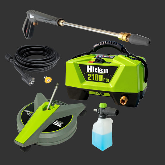 KIT, 2100 PSI Electric Pressure Washer w/ 12in Surface Cleaner Attachment