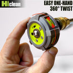 Hiclean Pressure Washer Nozzle, 5 - in - 1 Quick Change over, Soft Touch, Adjustable Power Washer Spray Tips with 1/4 inch Quick Connector, MAX 3300PSI Max - HiClean Tools