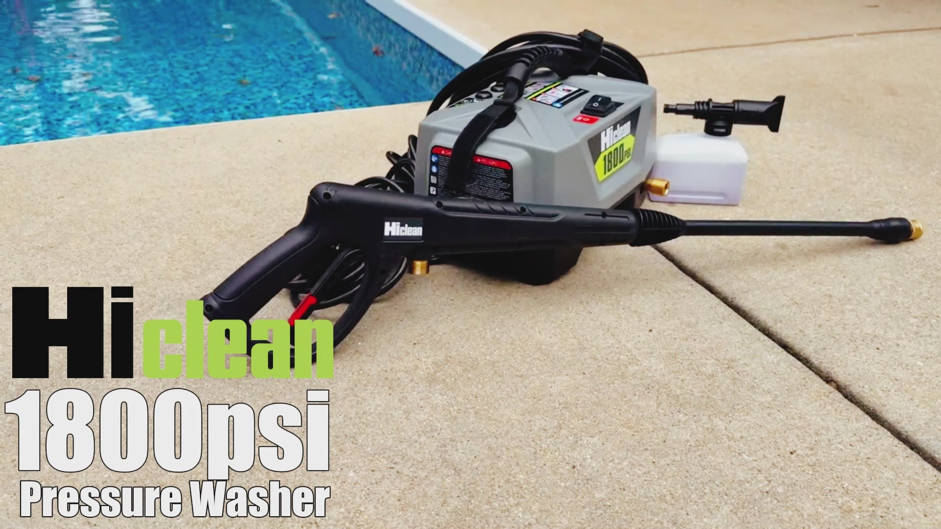 Electric Pressure Washer, 1800 PSI, Compact Portable Power Washer
